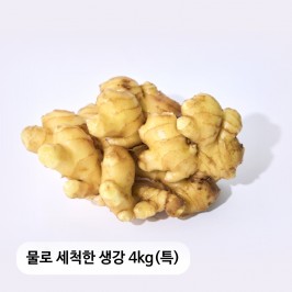 생강이다르다! 물로 세척한 생강 4kg(특)